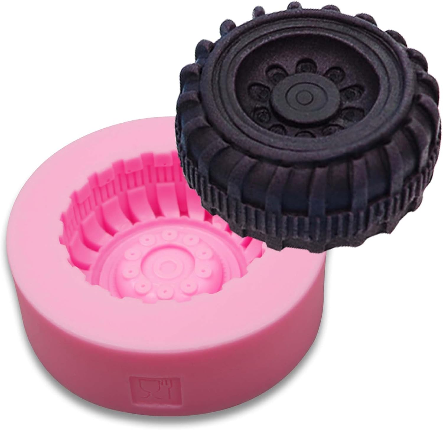 Tire Fondant Molds Silicone Set of 3 for Cakepops and Cupcakes