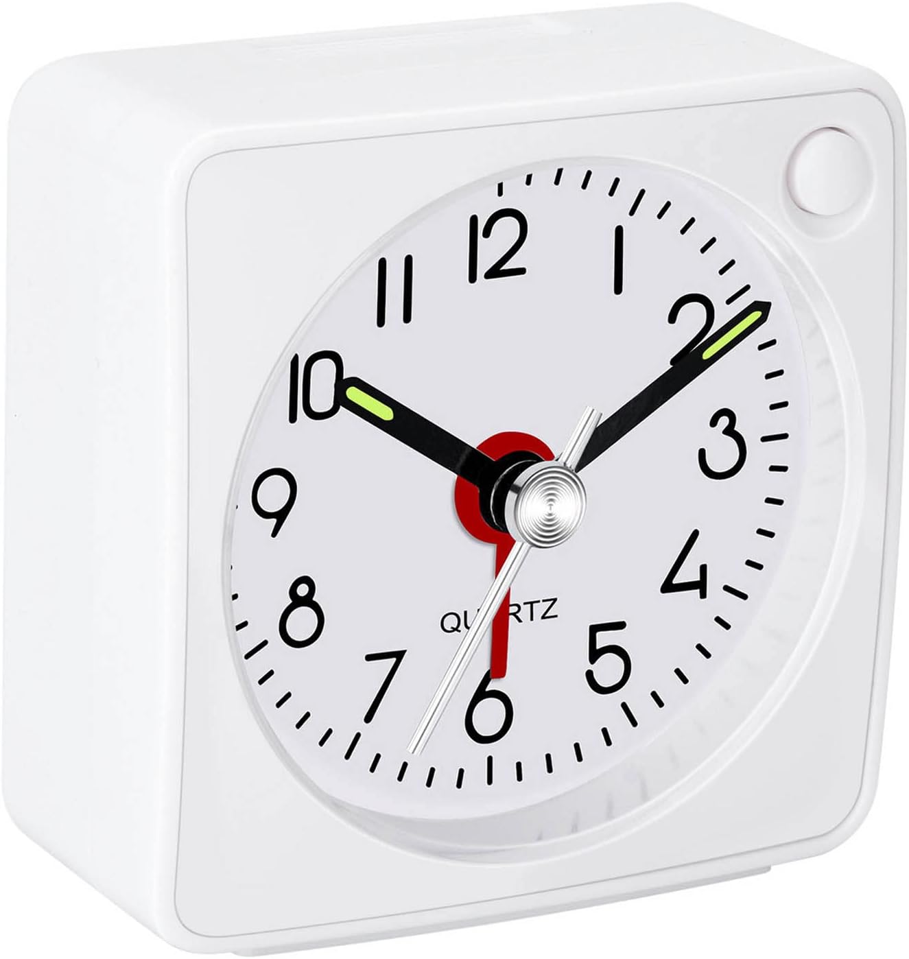 Jisile Ultra Small Analog Alarm Clock with Snooze and Light Function