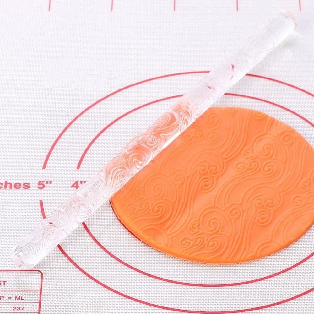 Auspicious Clouds Embossing Rolling Pin Acrylic