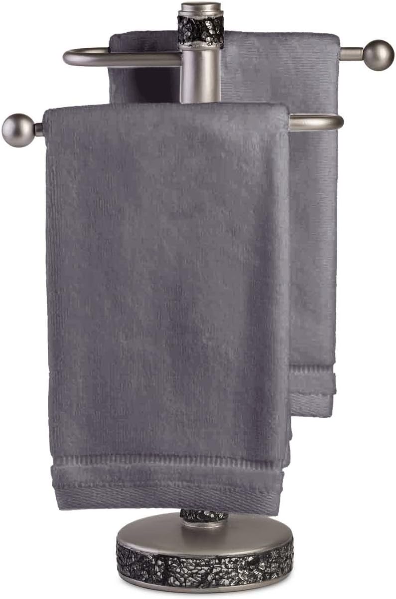 Creative Scents Cotton Fingertip Towels Set 4 Pack Grey
