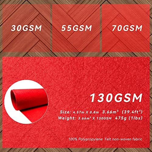 EZLucky Red Carpet Runner for Party 26X15 ft