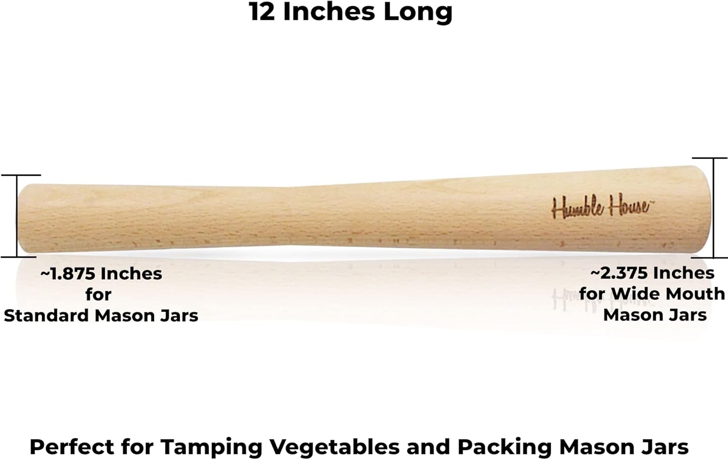 Humble House Sauerkraut Pounder 12 Inch Solid Wood