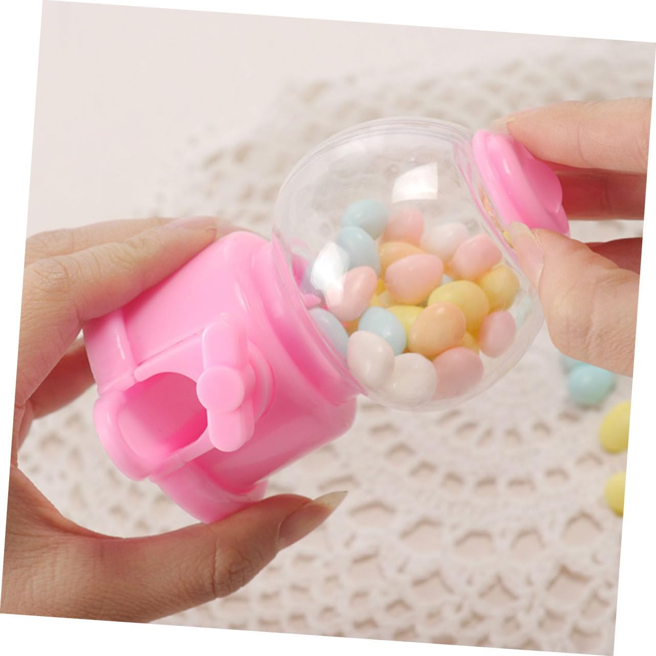 Ciieeo 16pcs Plastic Gumball Machine Dispenser for Party Decorations