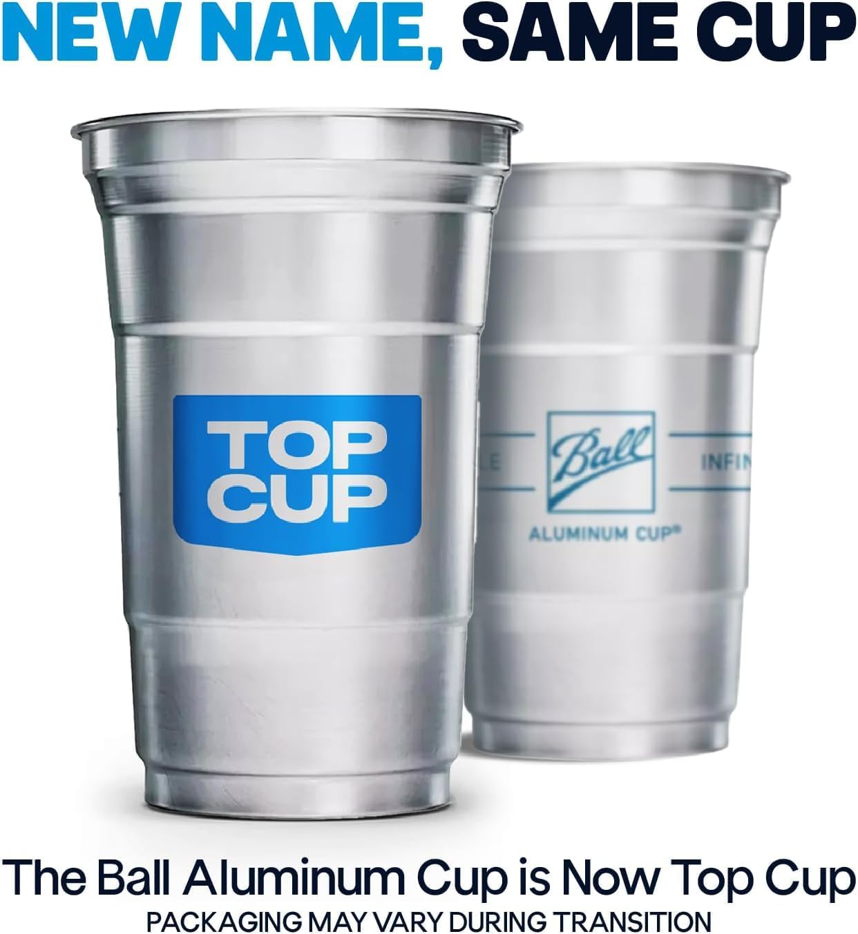 Top Cup by Ball 20 Ounce 30 Count Reusable Aluminum Party Cups