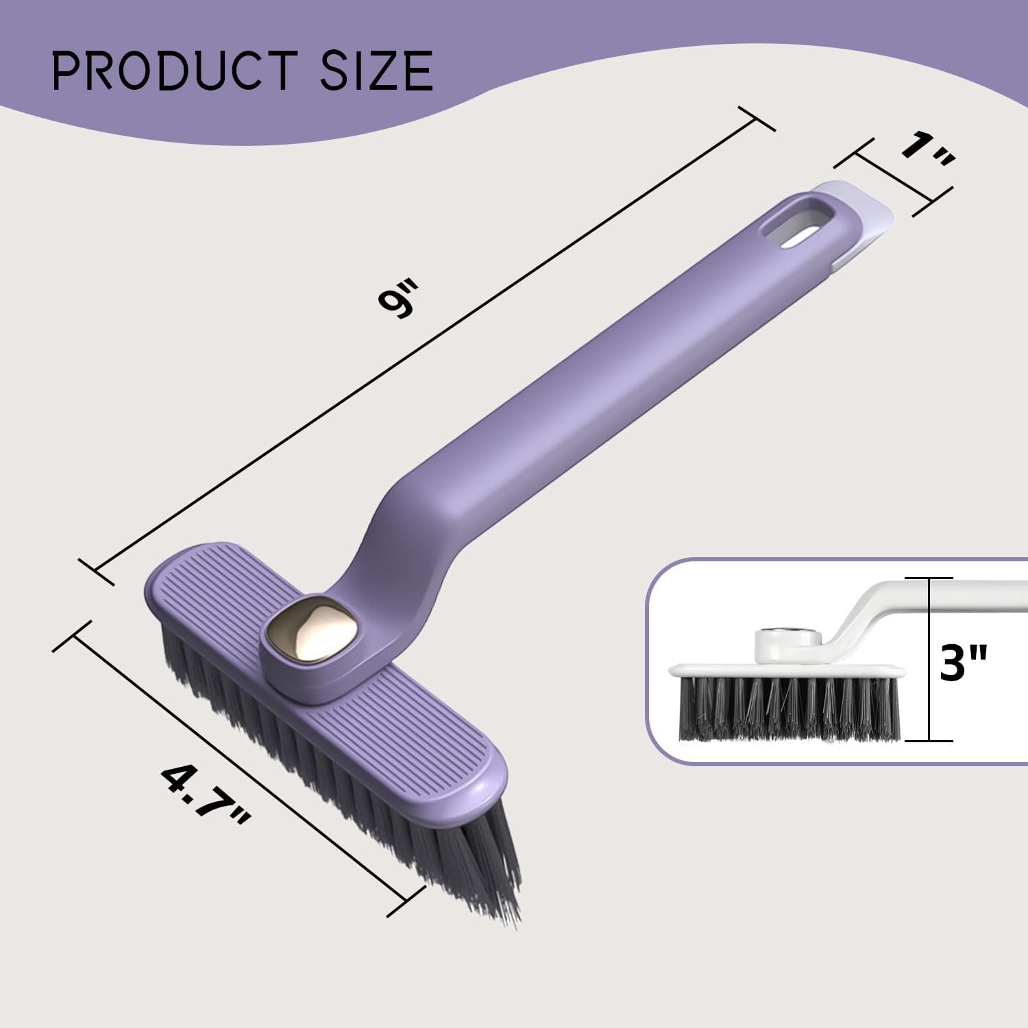 2PCS Rotating Crevice Cleaning Brush for Kitchen and Bathroom