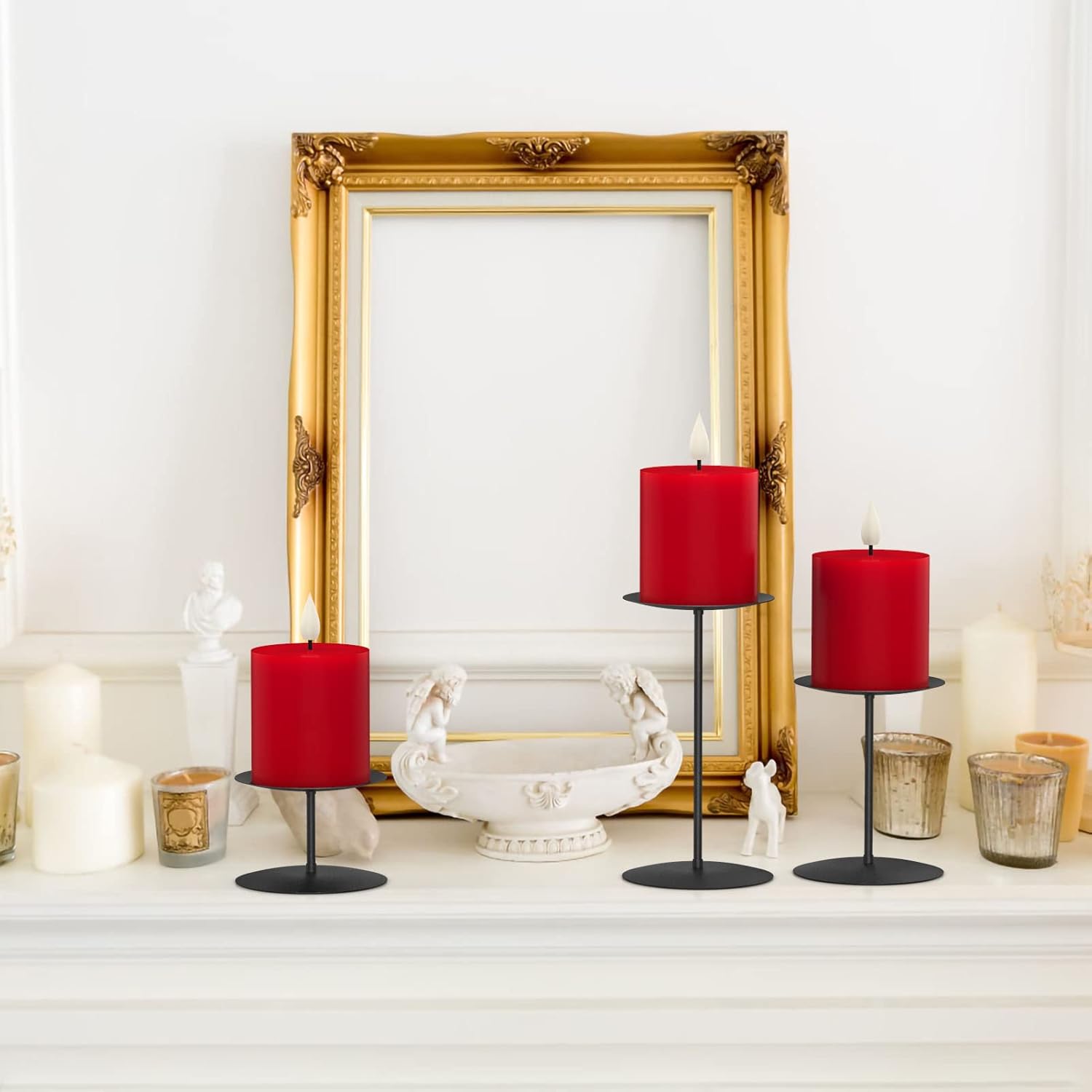 Smtyle Gothic Black Candle Holder Set of 3