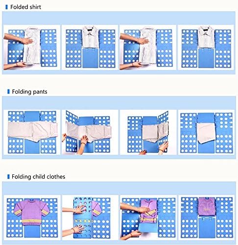T-Shirt Folder Clothes Folding Board Plastic Laundry Organizer Blue