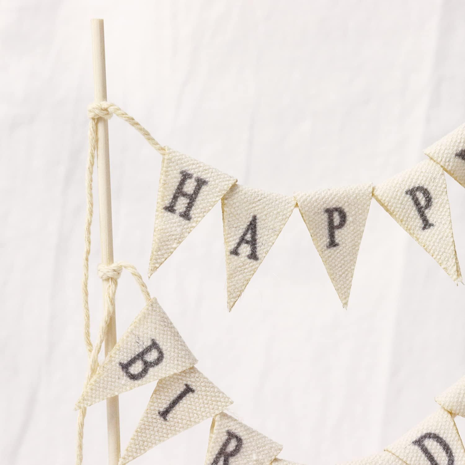 Happy Birthday Cake Topper with Wood Poles