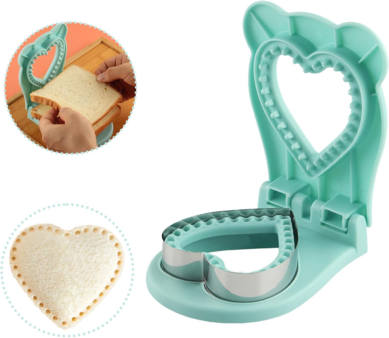 Heart Shape Sandwich Cutter and Sealer for Kids