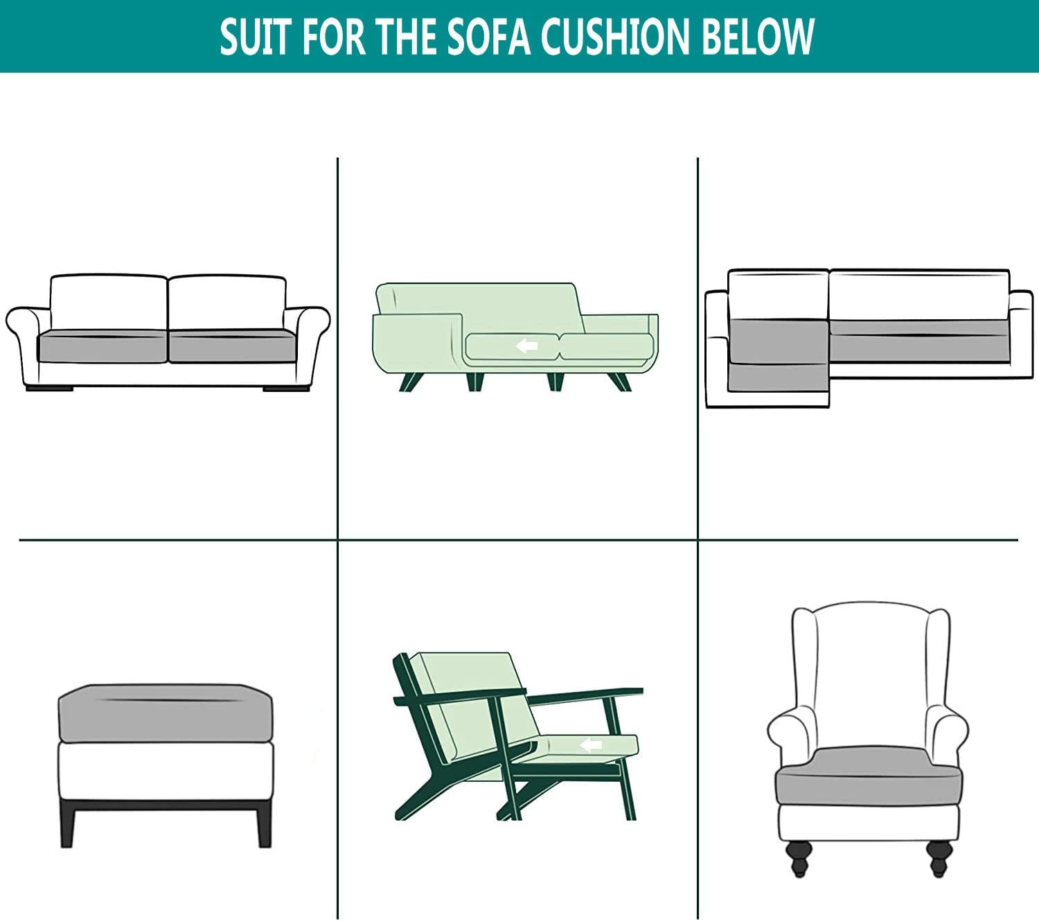 AURLOE Waterproof Sofa Slipcovers 1pc Stretch Cover for Couch and Armchair