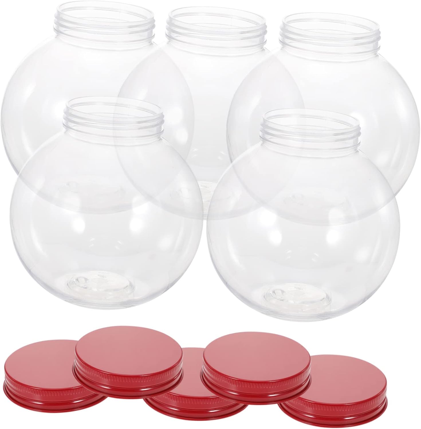 5pcs Christmas Shaped Candy Jars with Sealing Lids