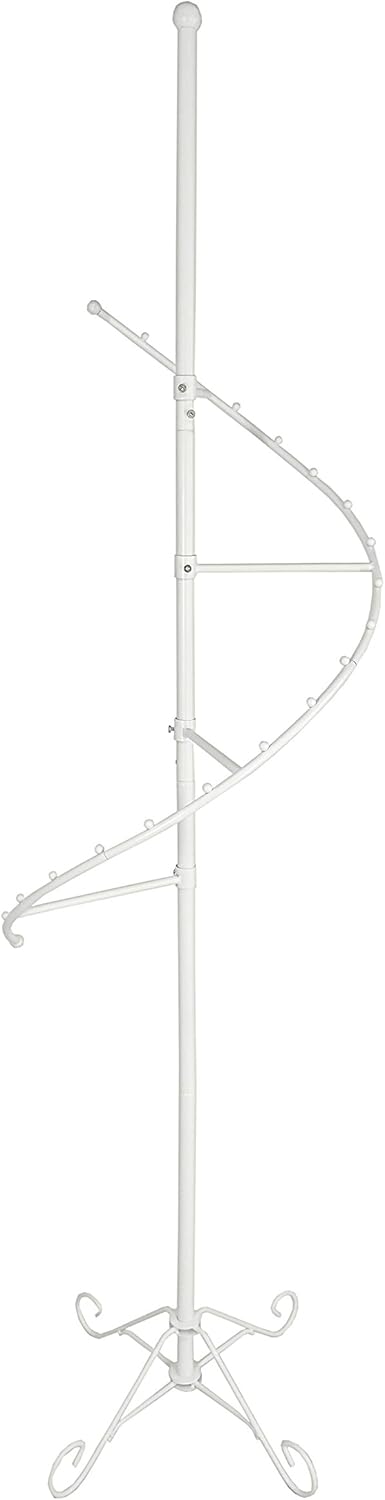 76 Inch High Spiral Clothing Rack with 19 Ball Stops