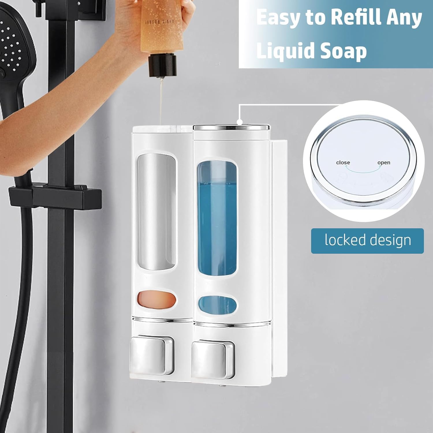 Single Wall Mounted Hand Soap Dispenser 135oz White