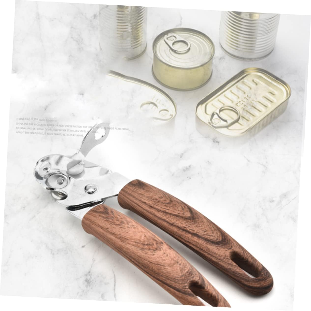Heavy Duty Stainless Steel Can Opener with Grip Handle