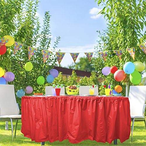 Pudgy Pedros 14 Reusable Plastic Table Skirt Pink