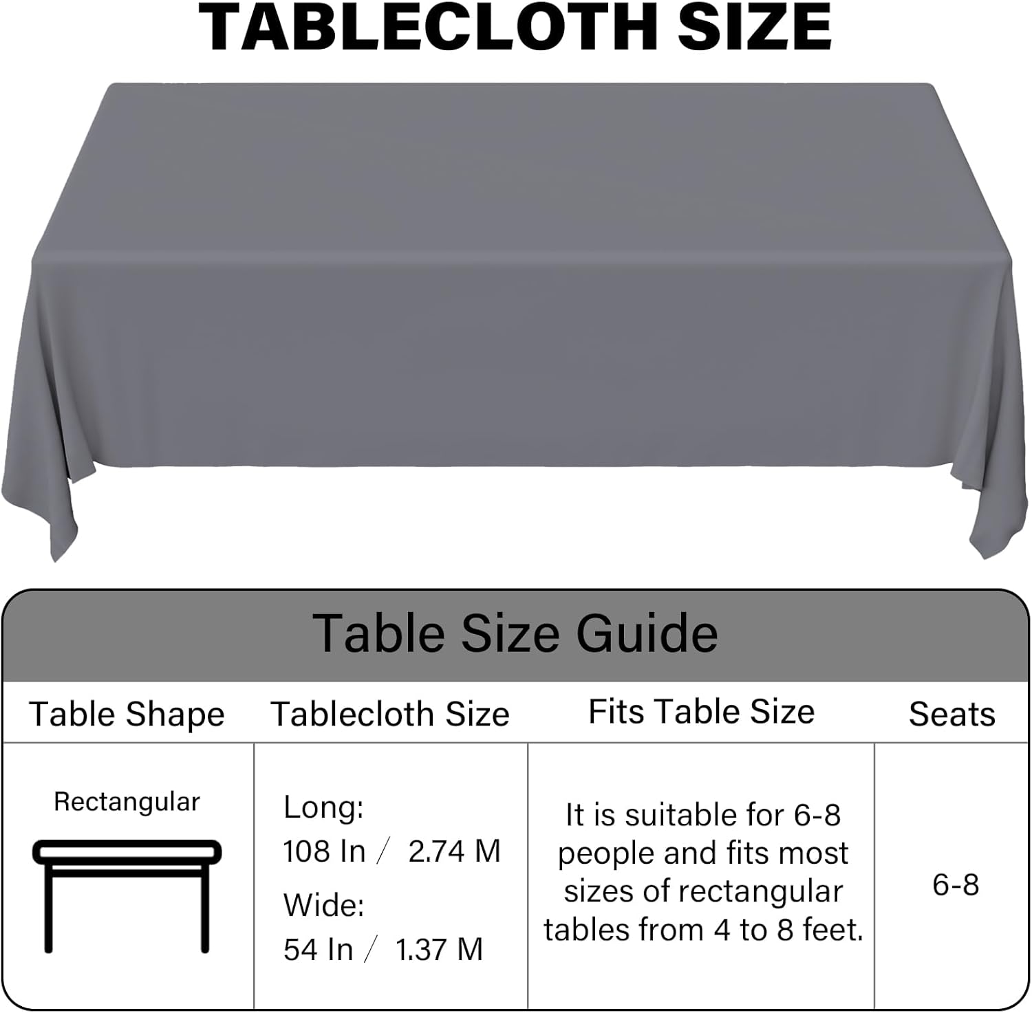 Sundee 3 Pack Premium Disposable Tablecloths 54x108 Rectangle