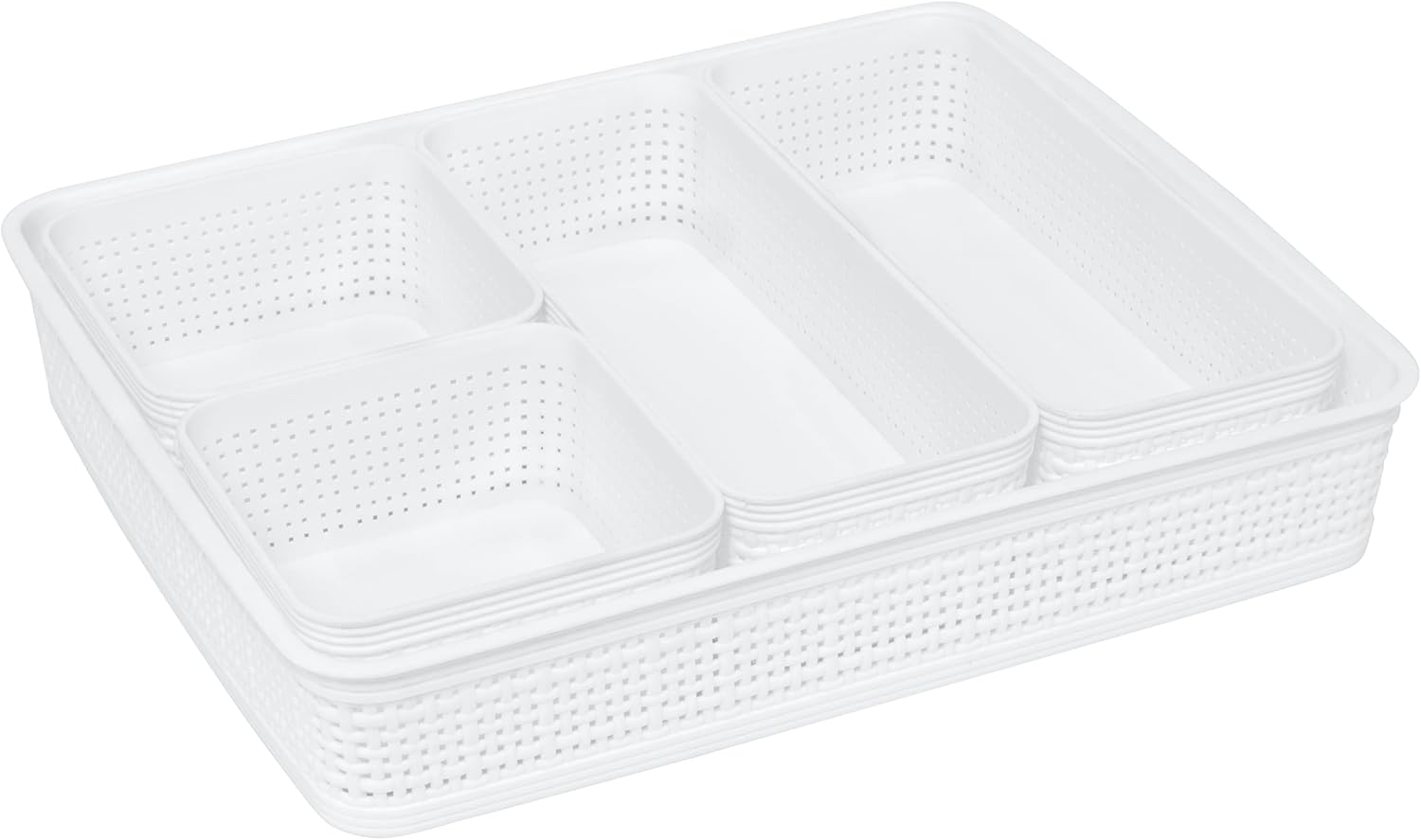 Simplify 5 Piece Organizer Set White