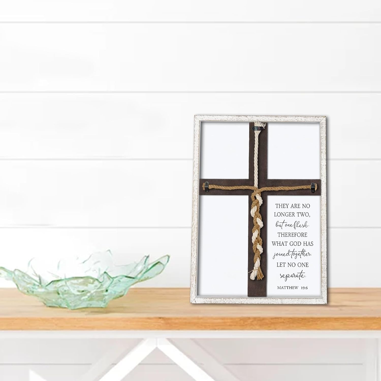 Matthew 196 Unity Sign Wedding Ceremony Wood Frame