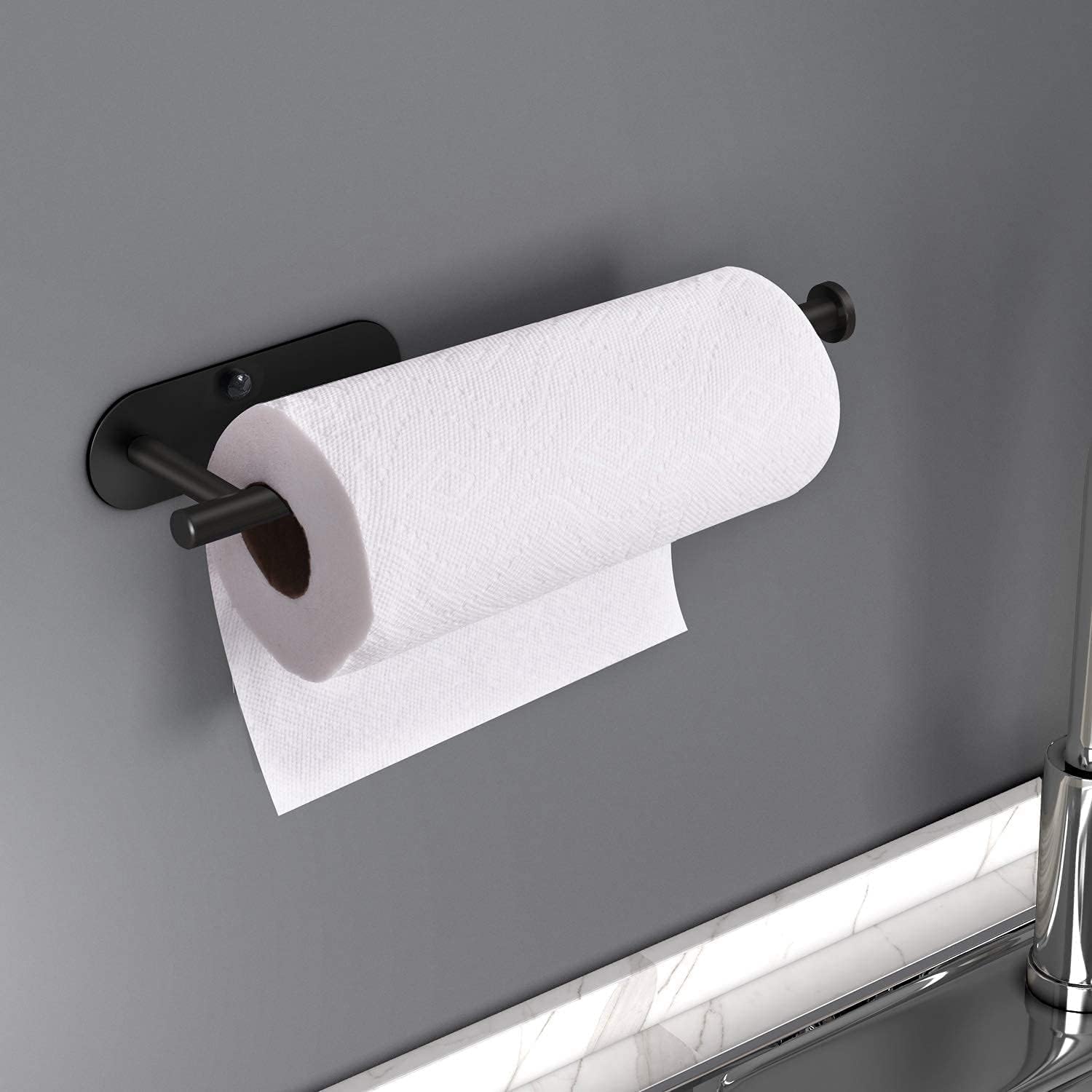 HUFEEOH Black 13 Inch Paper Towel Holder for Kitchen and Bathroom