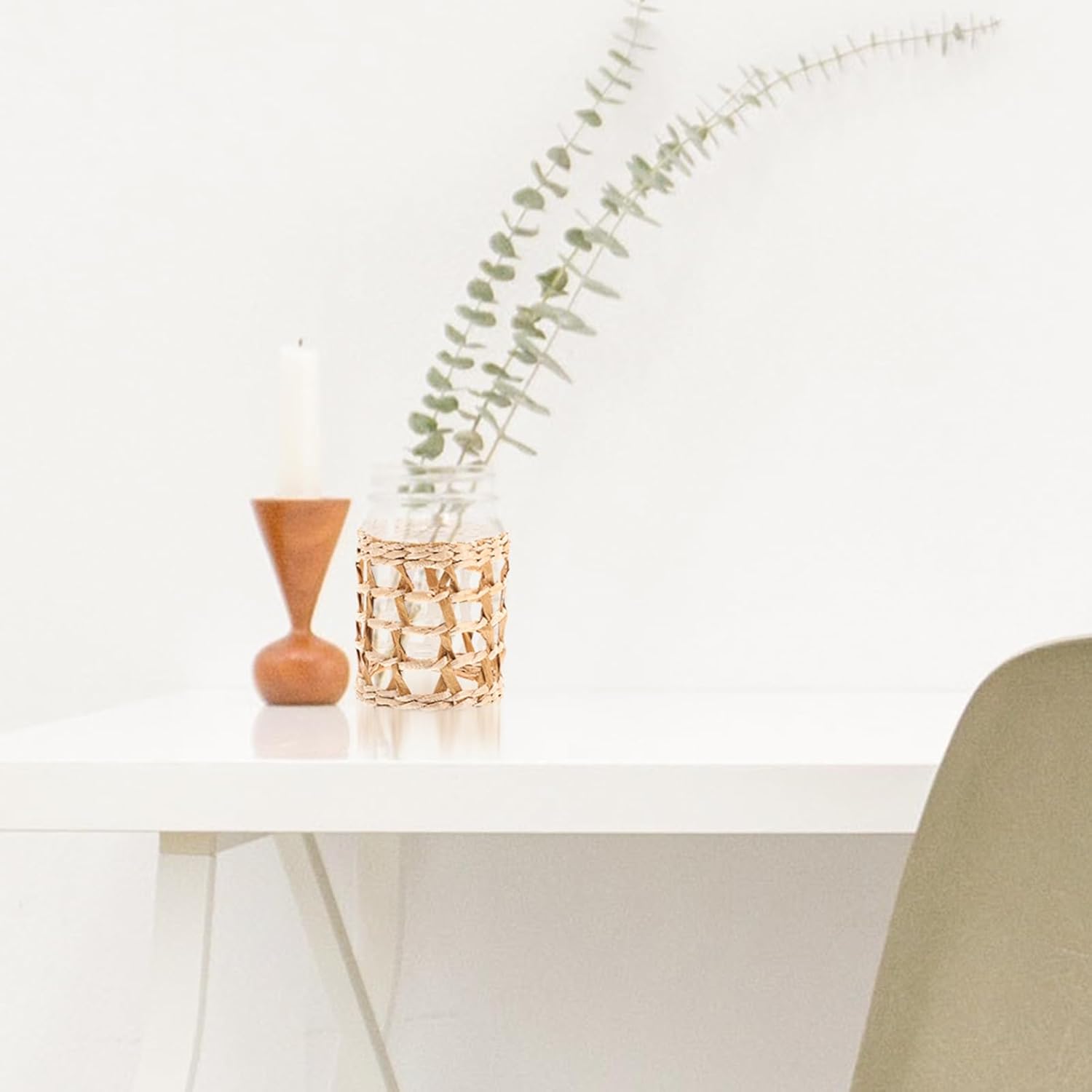 GANAZONO Reusable Rattan Vase Sleeve Set