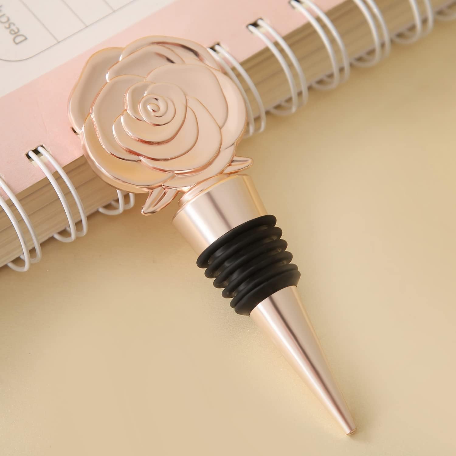 15 Pcs Rose Wine Stoppers Wedding Favors for Guests