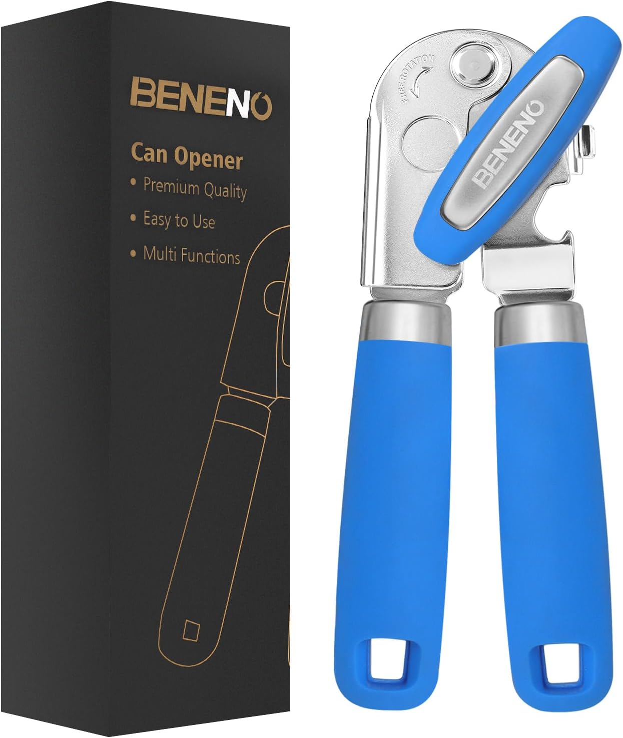Beneno Manual Can Opener with Magnet and Bottle Opener