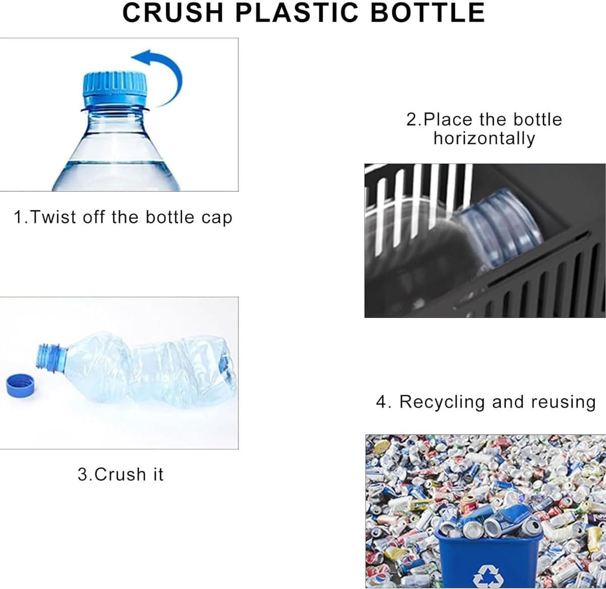 Electric Can Crusher for 8oz-16oz Cans 8 Cans at Once