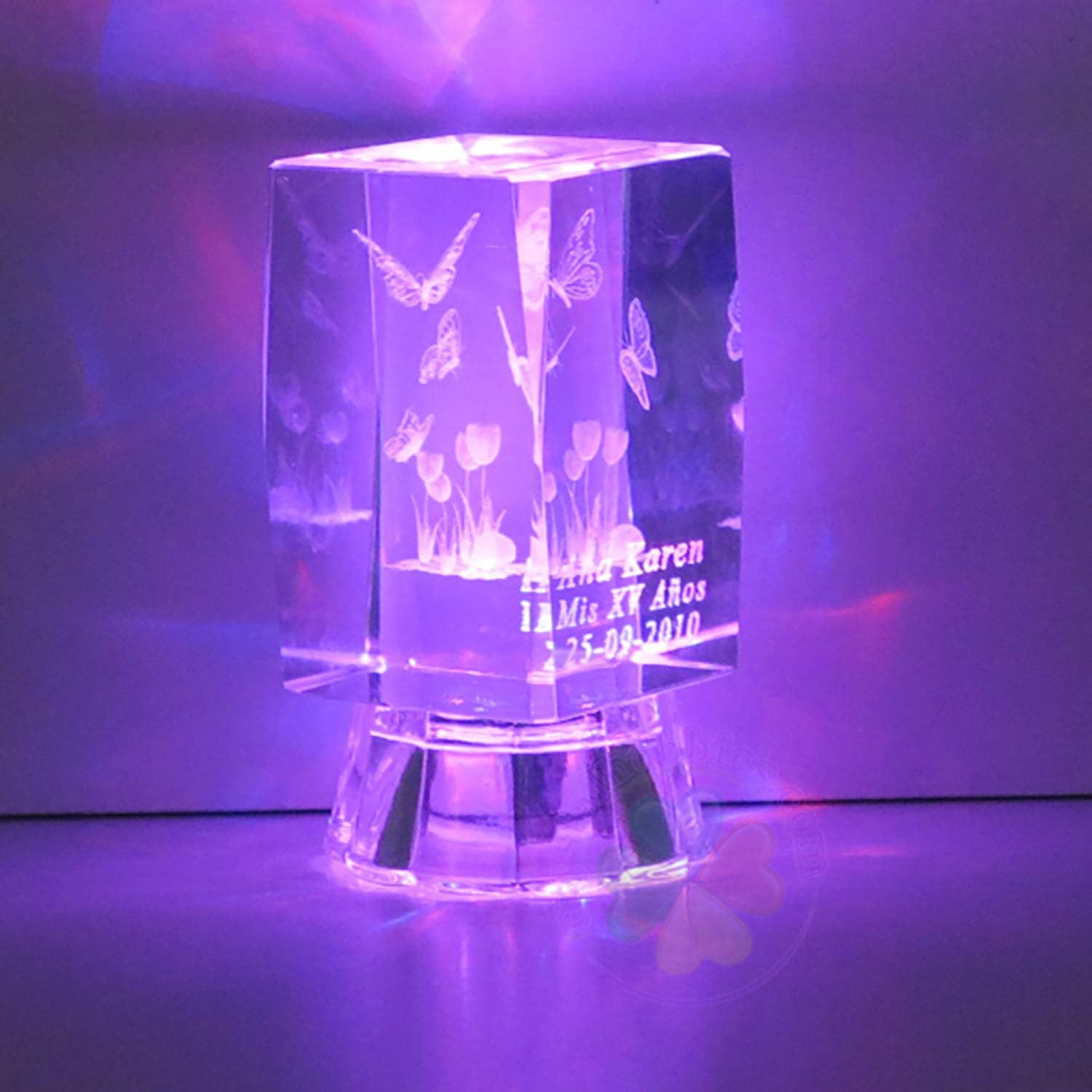 Personalized 12-Piece Photo Crystal Cube with LED Light