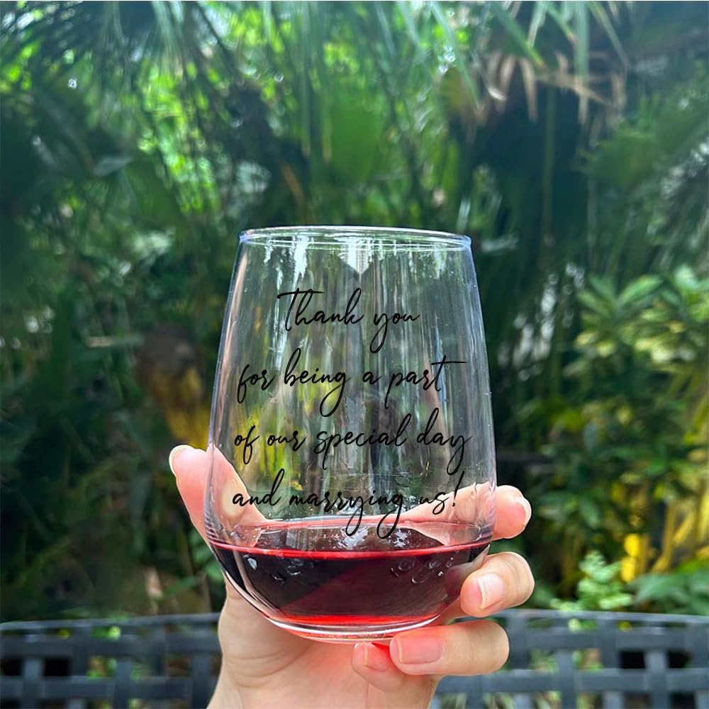 Wedding Officiant Wine Glass and Gift Set