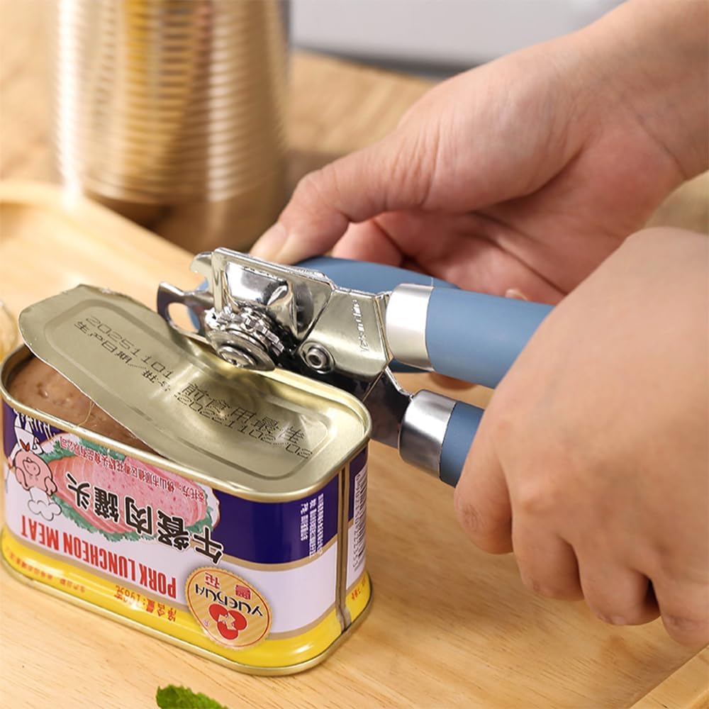 Manual Can Opener with Ergonomic Handle and Anti-slip Grip