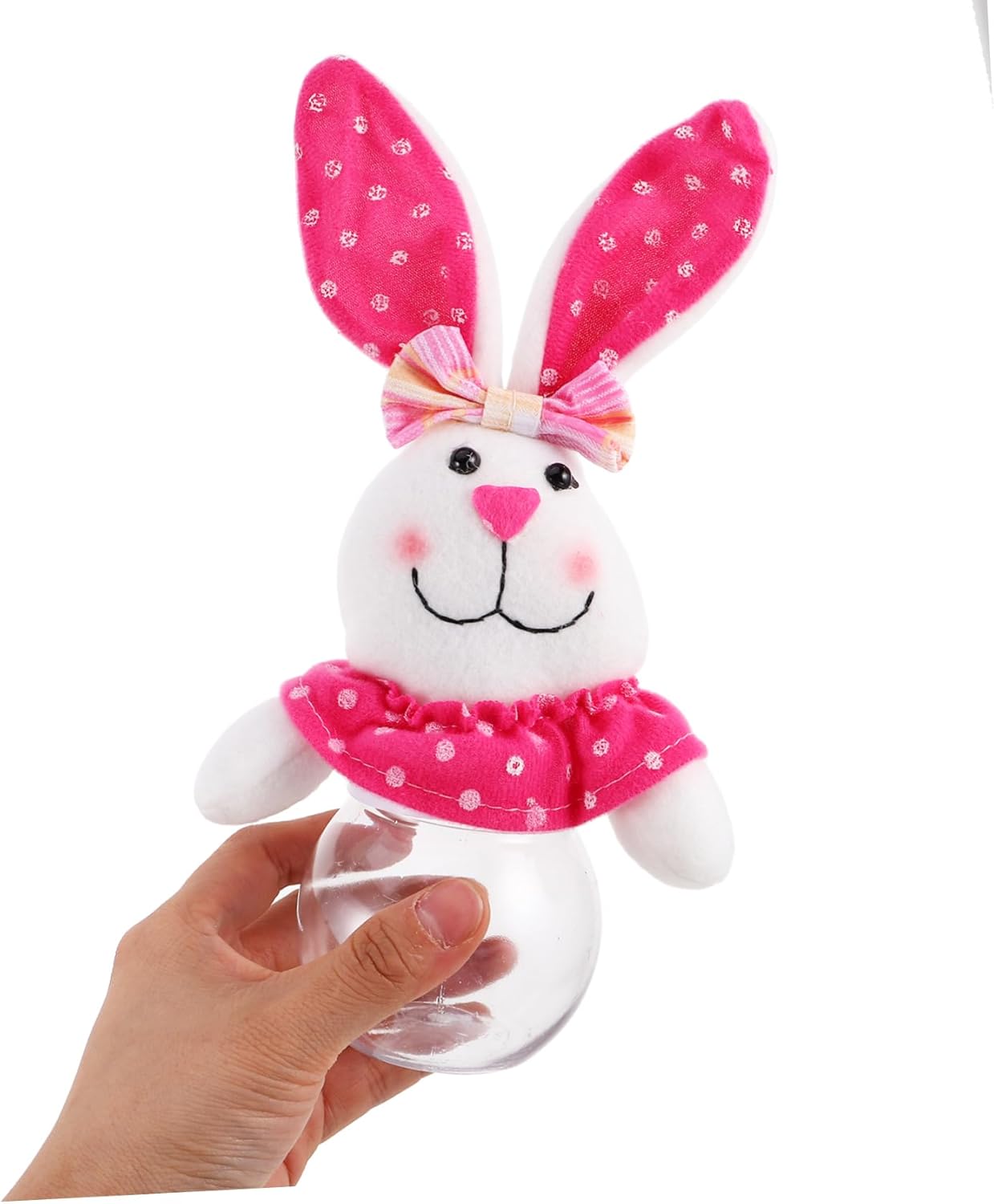 SUPVOX Transparent Bunny Candy Jar for Easter Treats