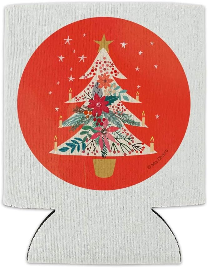 Christmas Tree Can Cooler with Candles