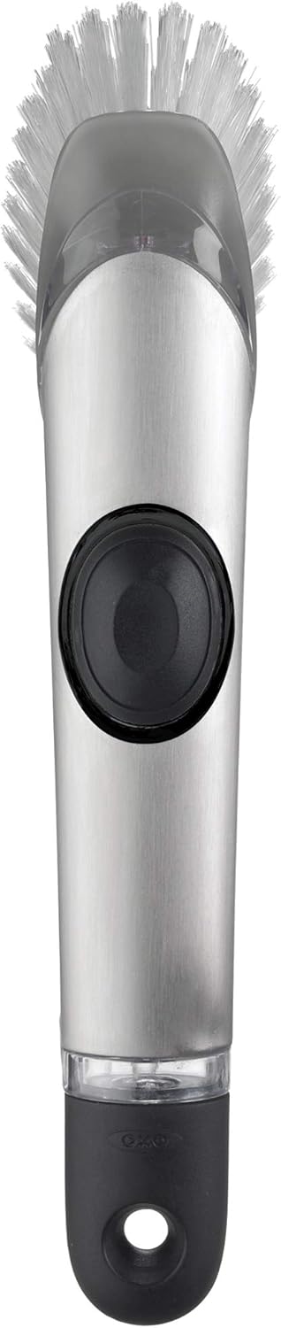 OXO Steel Soap Dispensing Dish Brush 10 In 1