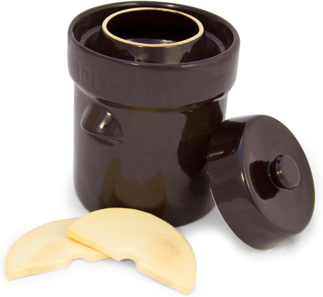 German Style 10 Liter Fermentation Pot with Stone Weight