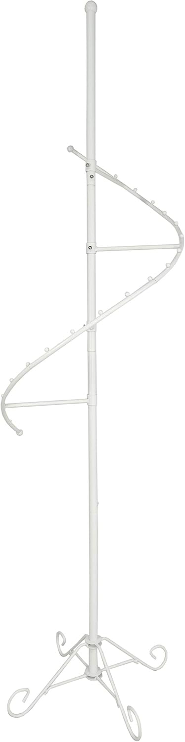 76 Inch High Spiral Clothing Rack with 19 Ball Stops