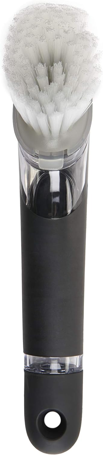 OXO Steel Soap Dispensing Dish Brush 10 In 1