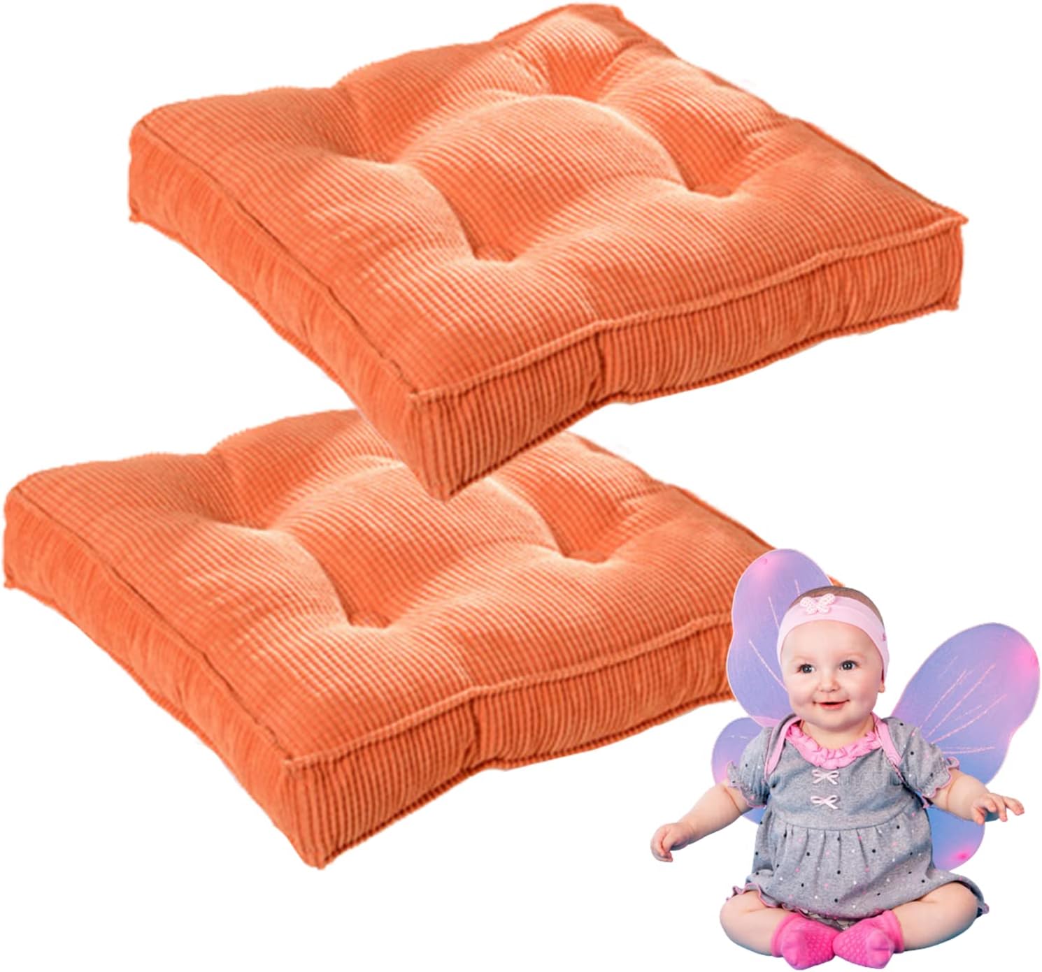 VRTTLKKFE Square Seat Pads Set of 2 Non Slip Cushions