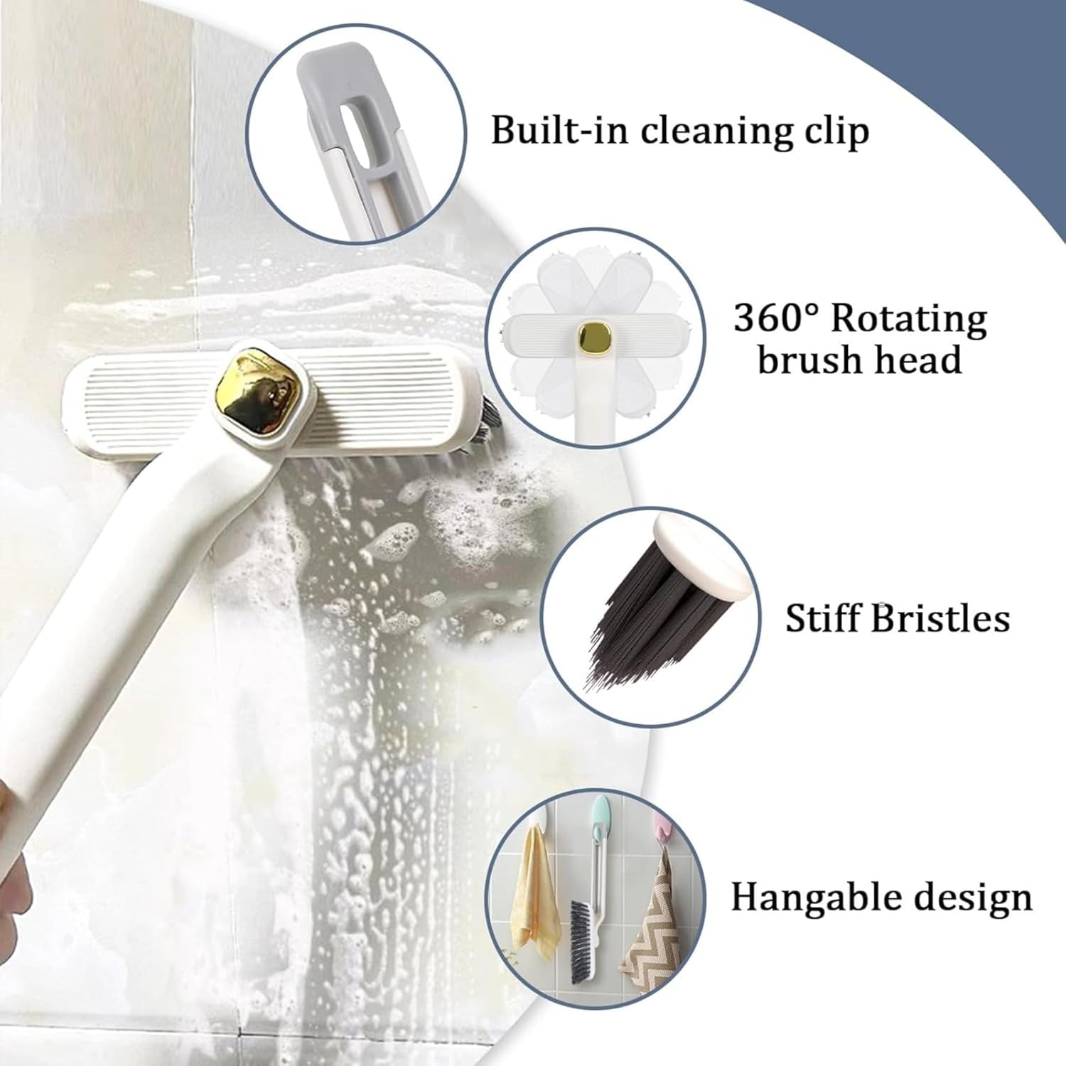 Hard Bristle Crevice Cleaning Brush 6pcs Set
