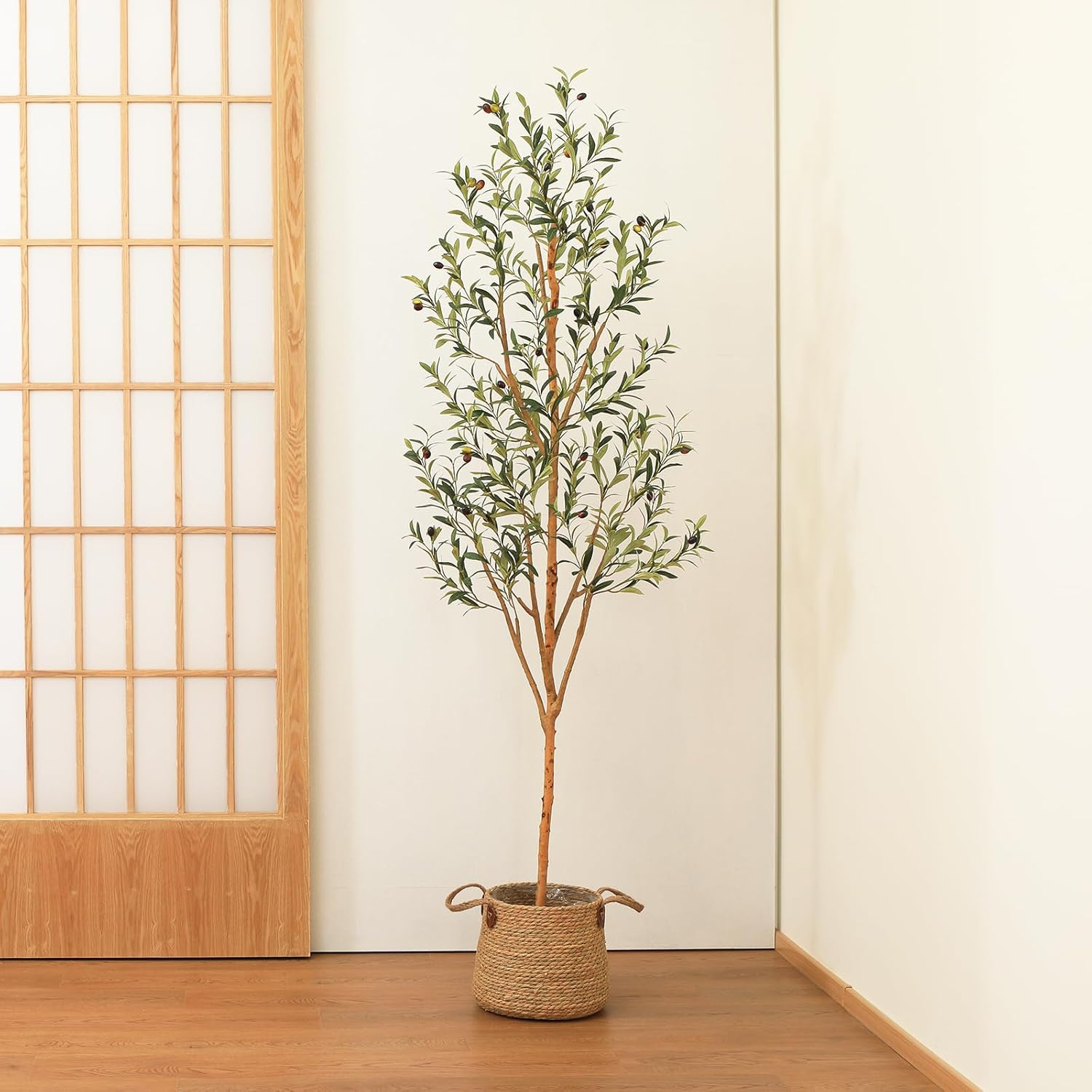 Kazeila Artificial Olive Tree 6FT Faux Silk Plant Decor