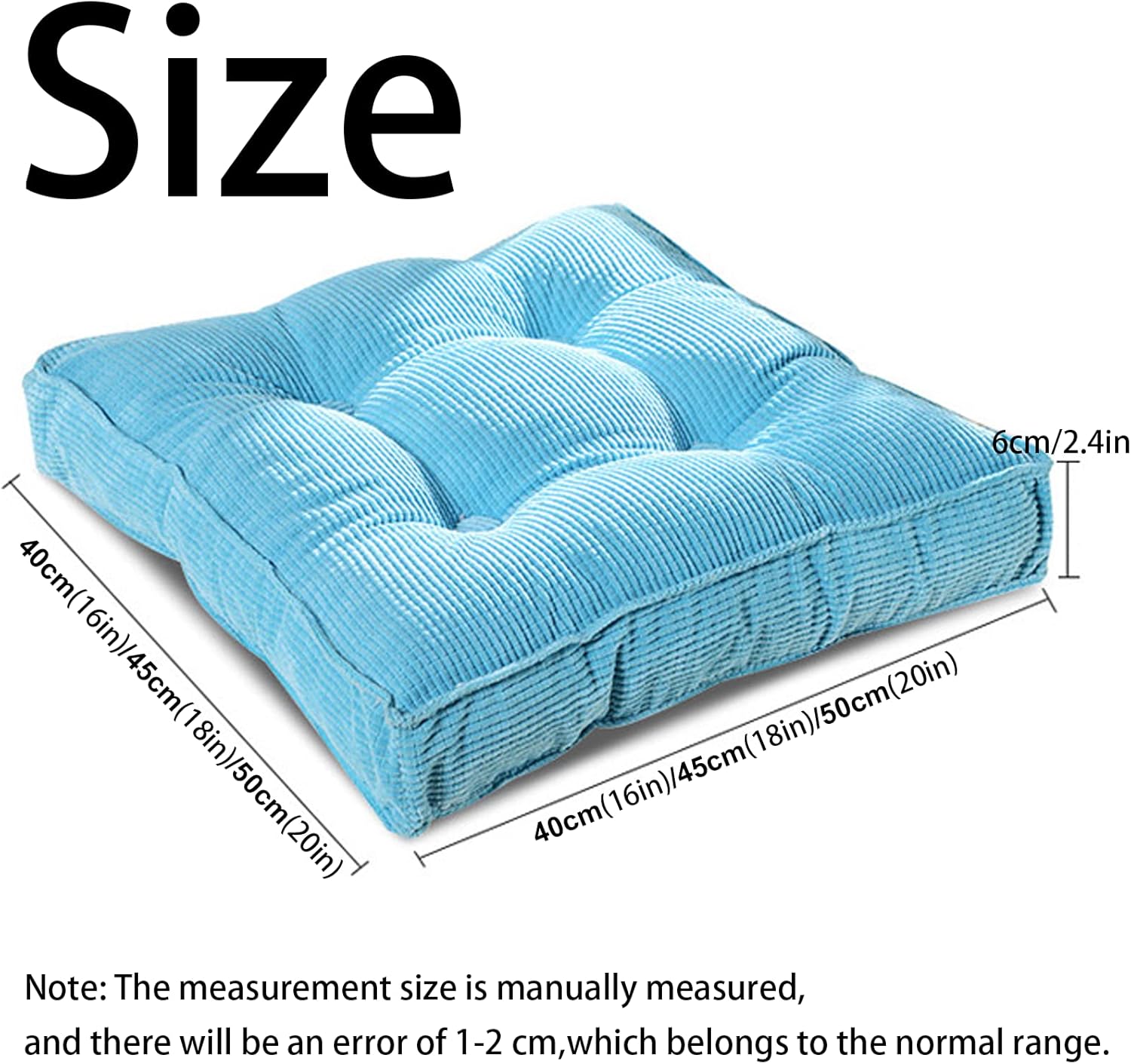 VRTTLKKFE Square Seat Pads Set of 2 Non Slip Cushions