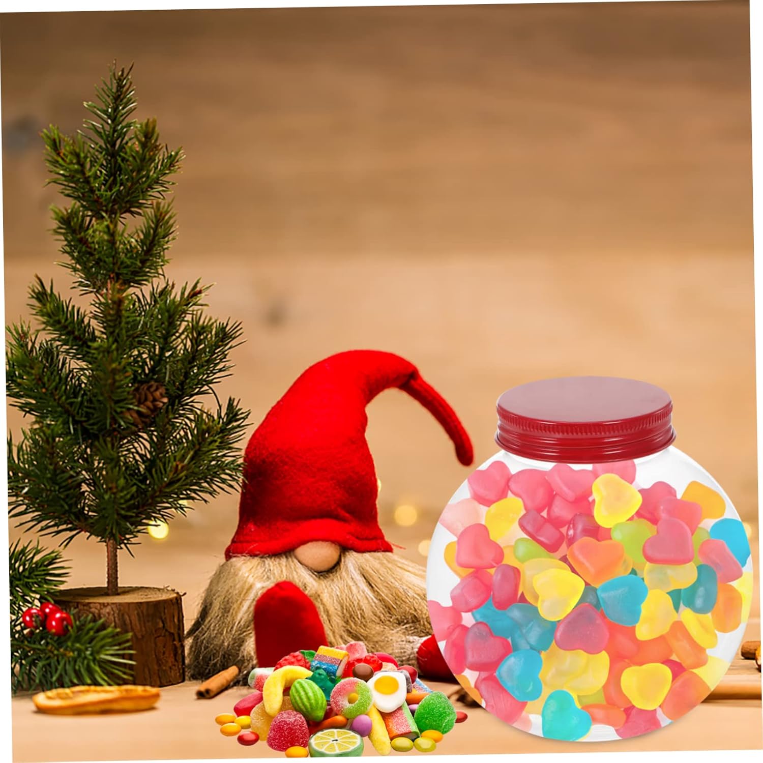5pcs Christmas Shaped Candy Jars with Sealing Lids