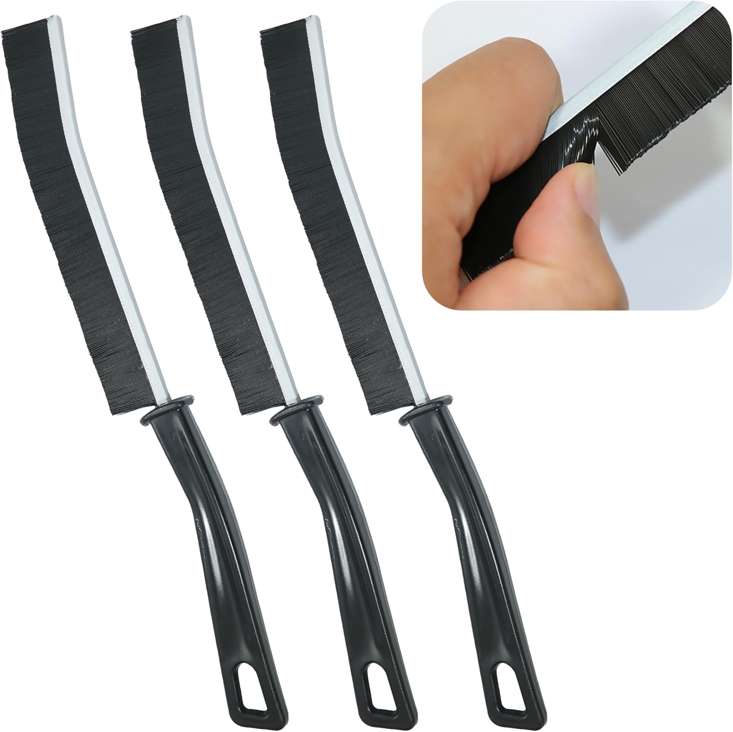 3 Pcs Crevice Cleaning Brush Tool for Kitchen and Bathroom