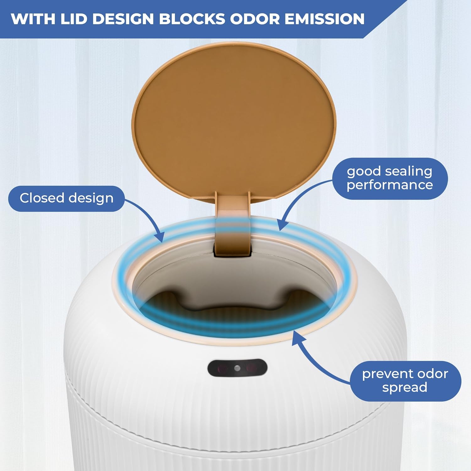 Pukomc Smart Sensor Wastebasket for Kitchen Bathroom Bedroom