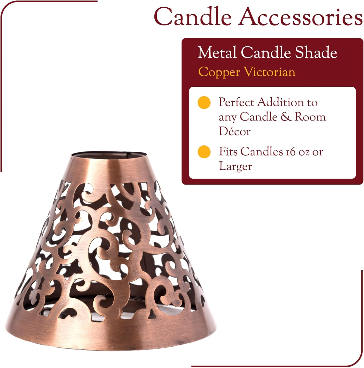 A Cheerful Giver Victorian Candle Shade Copper