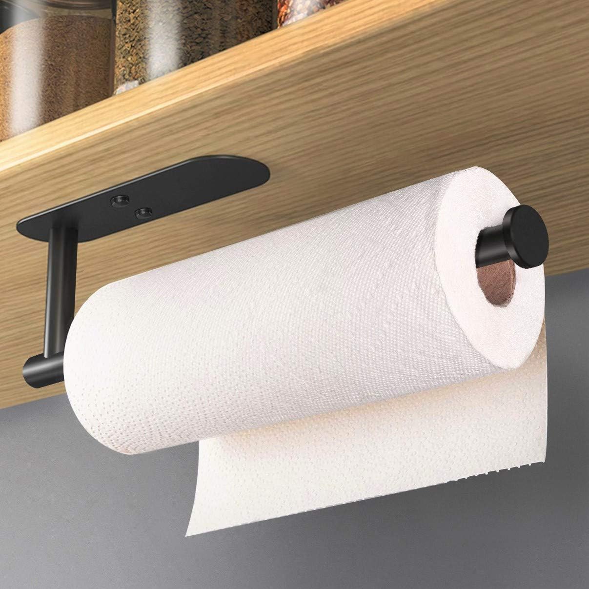 HUFEEOH Black 13 Inch Paper Towel Holder for Kitchen and Bathroom
