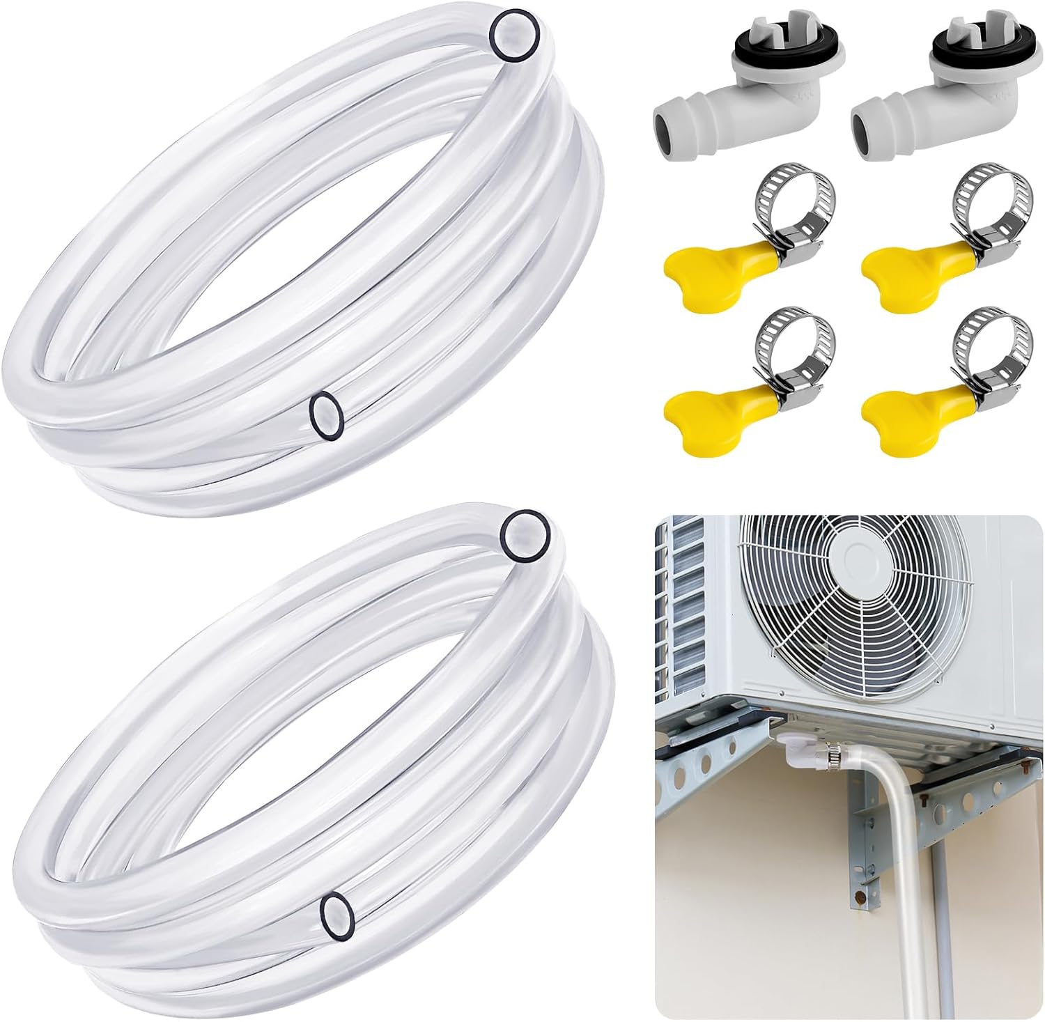 UNIFAMILY 2 Pack Portable AC Drain Hose 10ft