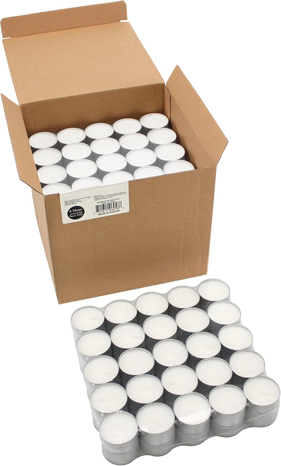 Stonebriar Unscented White Tea Light Candles 200 Count