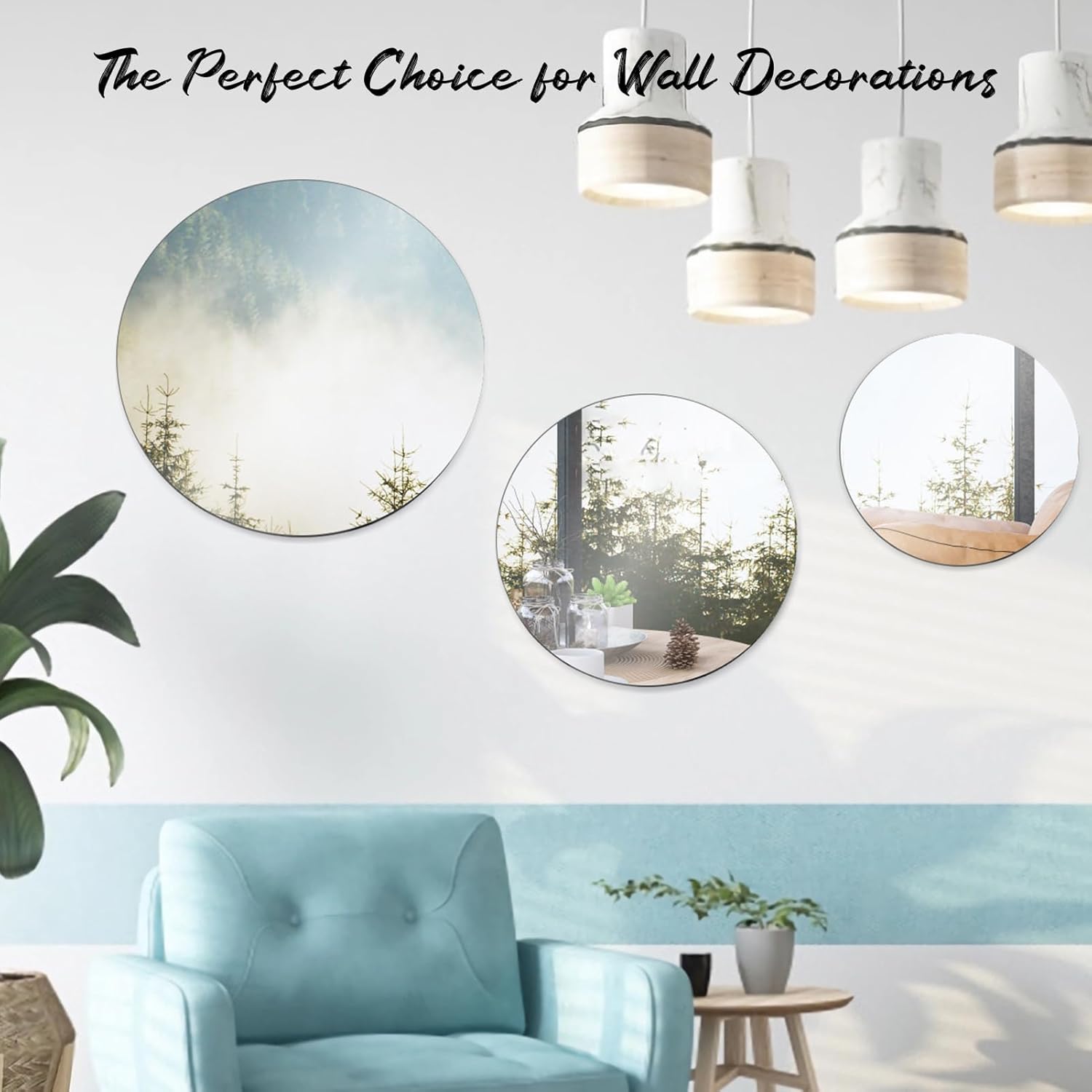 Seelenruhe 12 Inch Round Mirrors for Centerpieces