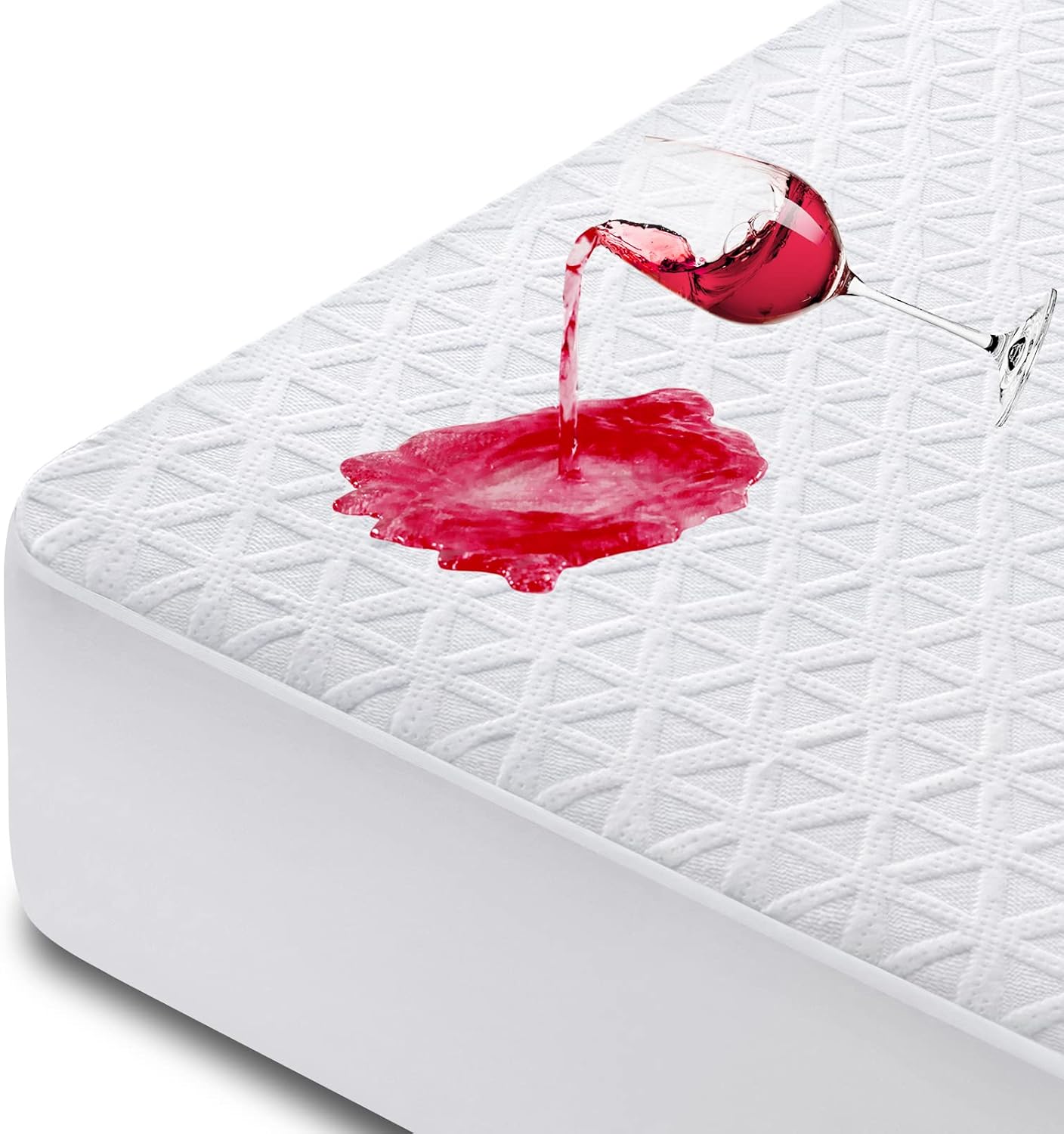 GOPOONY Premium Queen Mattress Protector Waterproof Cooling 3D Air Fabric