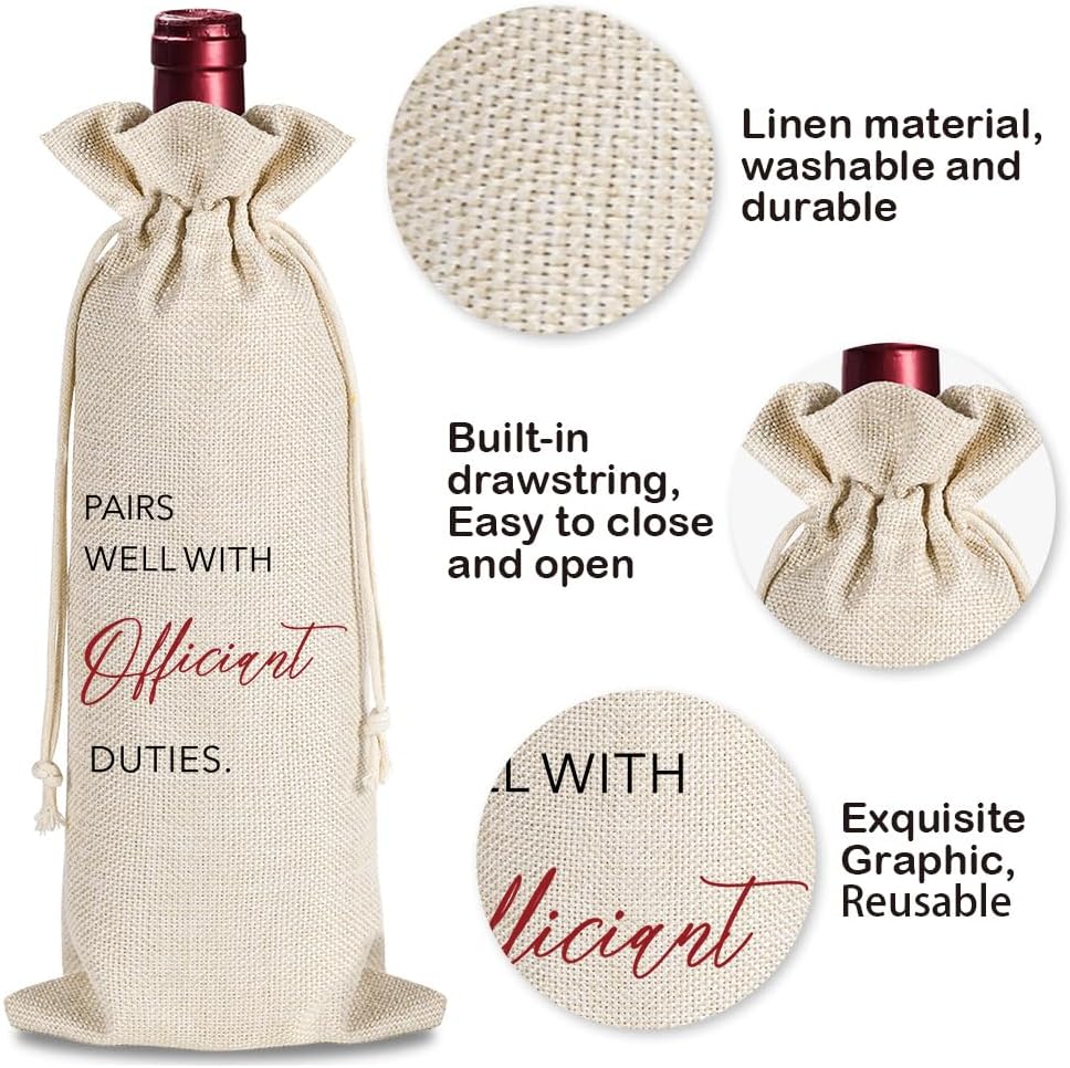YAANUNULU Wine Bag with Greeting Card for Wedding Registry